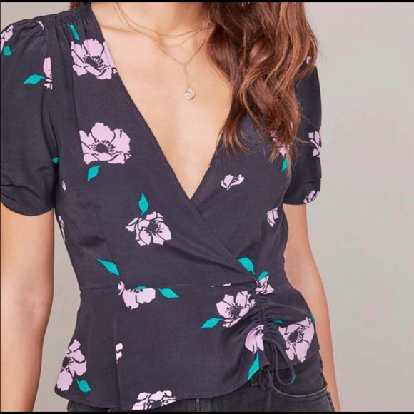 NWT ASTR The Label Malia Floral Print Top - Picture 2 of 5